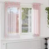 Image de Vidaxl Rideaux En Voile Avec ?illets 2 Pcs Rose Clair 140x175 Cm