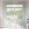 Image de Vidaxl Rideaux En Voile Avec ?illets 2 Pcs Gris Clair 140x225 Cm