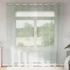Image de Vidaxl Rideaux En Voile Avec ?illets 2 Pcs Gris Clair 140x245 Cm