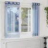 Image de Vidaxl Rideaux En Voile Avec ?illets 2 Pcs Bleu Royal