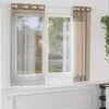 Image de Vidaxl Rideaux En Voile Avec ?illets 2 Pcs Marron Clair