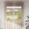 Image de Vidaxl Rideaux En Voile Avec ?illets 2 Pcs Marron Clair