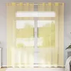 Image de Vidaxl Rideaux En Voile Avec ?illets 2 Pcs Jaune