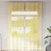 Image de Vidaxl Rideaux En Voile Avec ?illets 2 Pcs Jaune