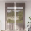 Image de Vidaxl Rideaux En Voile Avec Passe-Tringles 2 Pcs Marron