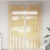 Image de Vidaxl Rideaux En Voile Avec Passe-Tringles 2 Pcs Sable