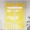Image de Vidaxl Rideaux En Voile Avec Passe-Tringles 2 Pcs Jaune