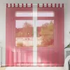 Image de Vidaxl Rideaux En Voile Avec Passe-Tringles 2 Pcs Rouge Bordeaux