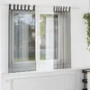Image de Vidaxl Rideaux En Voile Avec Passants 2 Pcs Noir