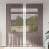 Image de Vidaxl Rideaux En Voile Avec Passants 2 Pcs Marron