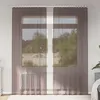 Image de Vidaxl Rideaux En Voile Avec Passants 2 Pcs Marron