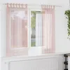Image de Vidaxl Rideaux En Voile Avec Boucles 2 Pcs Rose Clair 140x140 Cm