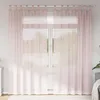Image de Vidaxl Rideaux En Voile Avec Boucles 2 Pcs Rose Clair 140x245 Cm