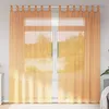 Image de Vidaxl Rideaux En Voile Avec Boucles 2 Pcs Orange 140x225 Cm