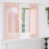 Image de Vidaxl Rideaux En Voile Avec Boucles 2 Pcs Rose 140x175 Cm