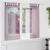 Image de Vidaxl Rideaux En Voile Avec Boucles 2 Pcs Violet 140x140 Cm