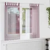Image de Vidaxl Rideaux En Voile Avec Boucles 2 Pcs Violet 140x175 Cm