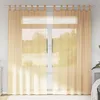 Image de Vidaxl Rideaux En Voile Avec Boucles 2 Pcs Sable 140x225 Cm