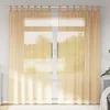 Image de Vidaxl Rideaux En Voile Avec Boucles 2 Pcs Sable 140x245 Cm