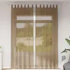Image de Vidaxl Rideaux En Voile Avec Boucles 2 Pcs Marron Clair 140x260 Cm