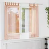 Image de Vidaxl Rideaux En Voile Avec Boucles 2 Pcs Terre Cuite 140x140 Cm