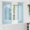 Image de Vidaxl Rideaux En Voile Avec Boucles 2 Pcs Turquoise 140x175 Cm