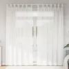 Image de Vidaxl Rideaux En Voile Avec Boucles 2 Pcs Blanc 140x225 Cm