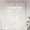 Image de Vidaxl Rideaux En Voile Avec Boucles 2 Pcs Blanc 140x260 Cm