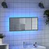 Image de vidaXL Miroir de salle de bain Ã  LED sonoma gris bois d'ingÃ©nierie
