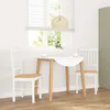 Image de vidaXL Chaises Ã  manger 2 pcs blanc bois massif caoutchouc