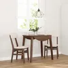 Image de vidaXL Chaises Ã  manger coussins 2 pcs marron bois massif caoutchouc
