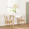 Image de vidaXL Chaises Ã  manger coussins 2 pcs bois massif caoutchouc