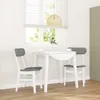 Image de vidaXL Chaises Ã  manger coussins 2 pcs blanc bois massif caoutchouc