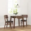 Image de vidaXL Chaises Ã  manger coussins 2 pcs marron bois massif caoutchouc