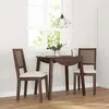 Image de vidaXL Chaises Ã  manger coussins 2 pcs marron bois massif caoutchouc