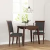 Image de vidaXL Chaises Ã  manger coussins 2 pcs marron bois massif caoutchouc