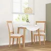 Image de vidaXL Chaises Ã  manger coussins 2 pcs naturel bois massif caoutchouc