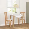 Image de vidaXL Chaises Ã  manger coussins 2 pcs bois massif caoutchouc