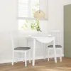 Image de vidaXL Chaises Ã  manger coussins 2 pcs blanc bois massif caoutchouc