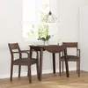 Image de vidaXL Chaises Ã  manger coussins 2 pcs marron bois massif caoutchouc