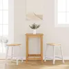 Image de VidaXL Chaises de bar 2 pcs blanc bois massif d'hÃ©vÃ©a