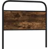 Image de vidaXL TÃªte de lit chÃªne fumÃ© 90 cm acier et bois d'ingÃ©nierie