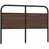 Image de vidaXL TÃªte de lit chÃªne marron 135 cm acier et bois d'ingÃ©nierie