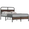 Image de vidaXL Cadre de lit sans matelas 140x190 cm chÃªne marron