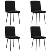 Image de vidaXL Chaises Ã  manger lot de 4 Noir Velours