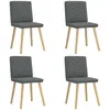 Image de vidaXL Chaises Ã  manger lot de 4 gris foncÃ© tissu