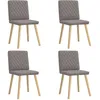Image de vidaXL Chaises Ã  manger lot de 4 taupe tissu