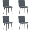 Image de vidaXL Chaises Ã  manger lot de 4 Gris foncÃ© Velours