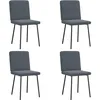 Image de vidaXL Chaises Ã  manger lot de 4 Gris foncÃ© Velours