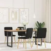 Image de vidaXL Chaises Ã  manger lot de 4 noir tissu